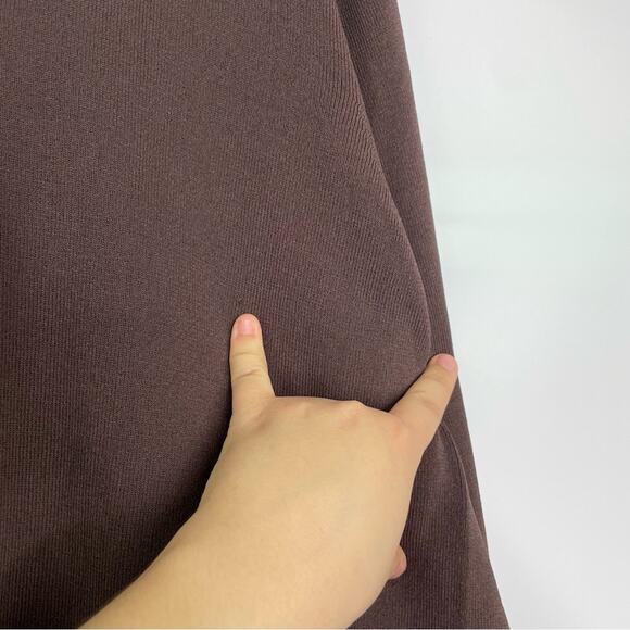 Sigrid Olson brown ribbed knit blouse women's size 2X - Picture 5 of 11